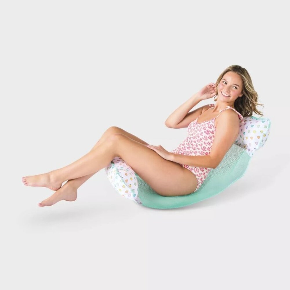 NWT Disco Hearts Wave Pool Hammock White/Teal - Roller Rabbit x Target